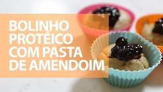 Bolinho Proteico com Pasta de Amendoim  Comer Treinar e Amar [upl. by Ataynik722]