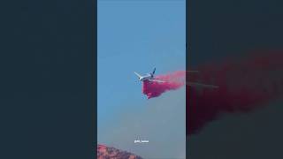 DC10 tanker makes slurry drop at Diamond Fire in Scottsdale [upl. by Rhiana]