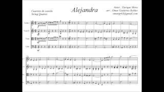 Partitura  Alejandra  Cuarteto de cuerdas [upl. by Celle510]