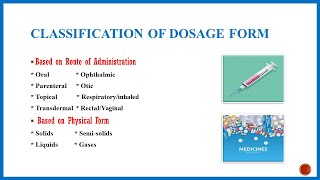 Pharmaceutical Dosage Forms Dosage Forms of Drugs  Different Types of Dosage Forms Pharmaceutics [upl. by Caneghem]