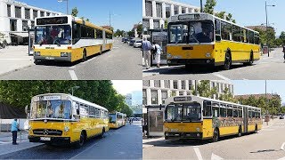 Historische Busse auf der Linie 44 in Stuttgart am 1 Juli 2018 [upl. by Nigem284]