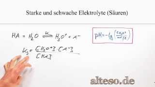 Starke und schwache Elektrolyte [upl. by Adliw496]