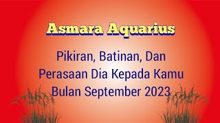 Asmara Aquarius  Pikiran Batinan Dan Perasaan Dia Kepada Kamu  September 2023  TAROT [upl. by Clifton373]