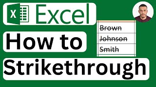 How to Strikethrough Text in Excel  Easy to Follow [upl. by Yelime713]