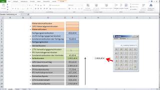 Rückwärtskalkuklation Zuschlagskalkulation Industriekaufleute Aufgabe 1 [upl. by Sairtemed]