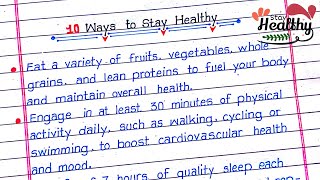 10 Simple Ways to Stay Healthy and Fit Every Day [upl. by Rehpotsirhcnhoj]