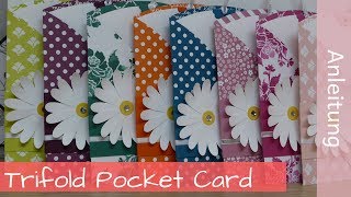 Trifold Pocket Card  Tutorial  Stampin Up Demonstratorin  YouTube [upl. by Bevash351]