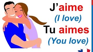 French Lesson 19  AIMER TO LOVE Verb Conjugation Present tense  Conjugaison Indicatif présent [upl. by Tcideneb307]