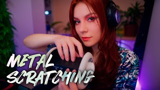 ASMR 3Dio Scratching 💎 No Talking Brain Scratches Metal Scratching [upl. by Nidya321]