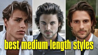 The 5 BEST Medium Length Hairstyles For Men In 2024 menshairstyles [upl. by Baalbeer]