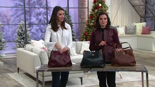 Tignanello Embossed Leather Triple Entry Astor Shopper on QVC [upl. by Sezen]