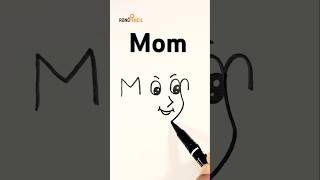 Mon 🥰  Mother drawing  easydrawing mom mother mothers easydrawstepbystep draw art [upl. by Oiratnom326]