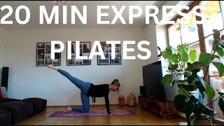 20 MIN EXPRESS PILATES FULL BODY WORKOUT  At HOME workout [upl. by Kata54]