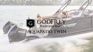 Godfrey Pontoon Boats  AquaPatio TWIN [upl. by Lydon]