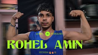 ROHEL AMIN 🛖home workout💪village boy transformation 💪 body😈📸 [upl. by Yendahc]