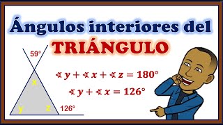 Calcula La Medida De Los Ángulos Interiores x  y  z de un TRIÁNGULO 📐 Lapracticahacealmaestro [upl. by Nedyaj]