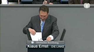 10 Euro Mindestlohn als Lohnuntergrenze einführen  Klaus Ernst im Bundestag [upl. by Rosalee35]