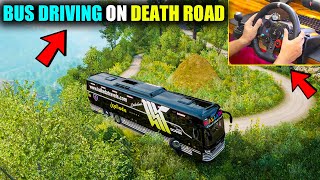 Driving My New Bus On Most Dangerous Death Indian Roads With Logitech G29 [upl. by Maro]