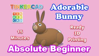 Create A 3d Printed Bunny In Tinkercad Quick And Easy Tutorial For Beginners [upl. by Wolfgang714]