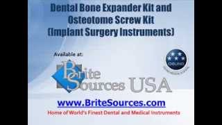 Bone Expander and Osteotome Screw Kits [upl. by Nomyaw939]