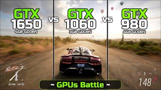 GTX 980 vs GTX 1060 vs GTX 1650  GPUs War [upl. by Eidnahs]