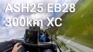 Ash25 eb28 300km XC flight from the London Gliding Club [upl. by Nylodam]