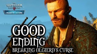 The Witcher 3 Wild Hunt  Hearts of Stone  Good Ending breaking Olgierds curse [upl. by Coray]