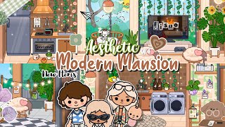 🌿Toca Boca House Ideas ✨ Modern Mansion Family of 4 House Design Toca Life Wolrd [upl. by Abernathy]