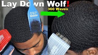 How to Lay Down your Wolf with Nappy Hair for 360 Waves [upl. by Edmunda]