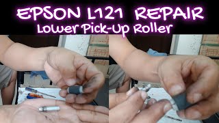 EPSON L121 PRINTER REPAIR  Ang tamang pagrepair ng nabaling spring ng Lower PickUp Roller [upl. by Walley]