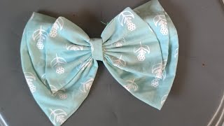 how to make trending new hair bow💕 fabric se hair bow banane ka Aasan tarika🎀 [upl. by Aisylla576]