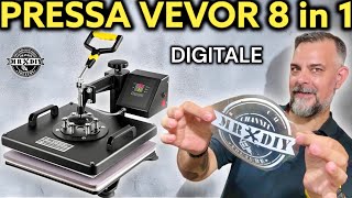 Pressa termica vevor 8 in 1 digitale per lavoro e fai da te Vinile stampa magliette tshirt [upl. by Lahpos678]