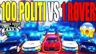 100 POLITI MOD 1 RØVER  VERDENS STØRSTE BILJAGT  GTA V FIVEM BUSTED  DANSK  1 [upl. by Mairam]