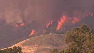 Lake Fire spreads to more than 12000 acres in Santa Barbara County prompting evacuation warnings [upl. by Haianeb]