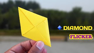 How To Make a Super Diamond Flicker  Spinner Paper Flicker  Paper Spinner Frisbee [upl. by Hafeenah]