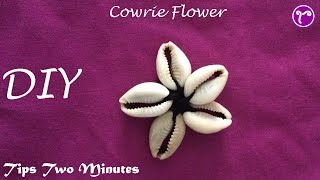 How to Make Cowrie Shells FlowerTips Two MinutesHandmade Jewellery MakingDIY [upl. by Calise515]