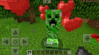 How To Make a Friendly Creeper in Minecraft Pocket Edition Elemental Mobs Addon [upl. by Dyan]