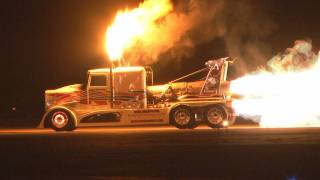 2011 MCAS Miramar Twilight Air Show  Shockwave Jet Truck Night Run [upl. by Eimas]