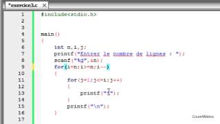 Langage C Série 4 Les triangles Exercice 3 [upl. by Linnea]