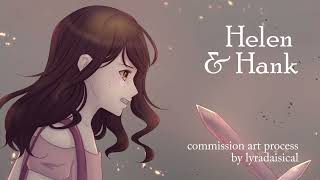 Commission Helen amp Hank Art Time Lapse [upl. by Ronel]