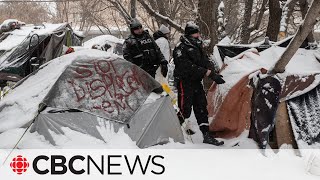 Some Edmonton encampment residents refuse to leave site [upl. by Saunders]