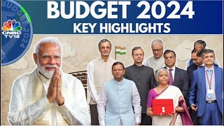 Union Budget 2024 Highlights Key Announcements by Nirmala Sitharaman  Parliament Budget Session [upl. by Blaze]