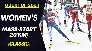 WOMENs MassStart 20 km classic Oberhof 2024 World Cup CrossCountry Skiing [upl. by Shawnee93]