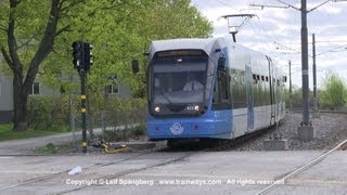 SL Tram Tvärbanan Årstaberg Stockholm [upl. by Sakiv]