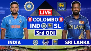 Sri Lanka vs India 3rd ODI Live Scores  SL vs IND 3rd ODI Live Scores amp Commentary  SL Batting [upl. by Marquet]