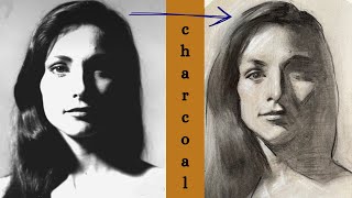 Mastering the Charcoal Technique StepbyStep Portrait Creation Journey [upl. by Nollid983]