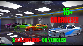 GTA ONLINE GARAGE TOUR DECEMBER 23 15 GARAGES INCLUDING PLANES TANKS ETC  GTA ONLINE [upl. by Amabil]