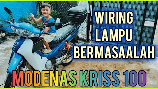 Modenas kriss 100 masaalah wiring lampu depan [upl. by Crandall]