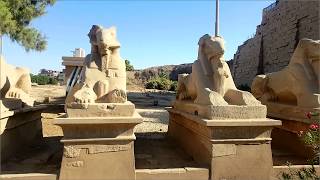 Walking Around the Karnak Temples in Luxor Egypt Original Sound no Commentary [upl. by Smailliw]