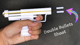 How to make Paper Pocket MINI Gun  Paper gun  Paper craft  Origami gun [upl. by Anelav490]